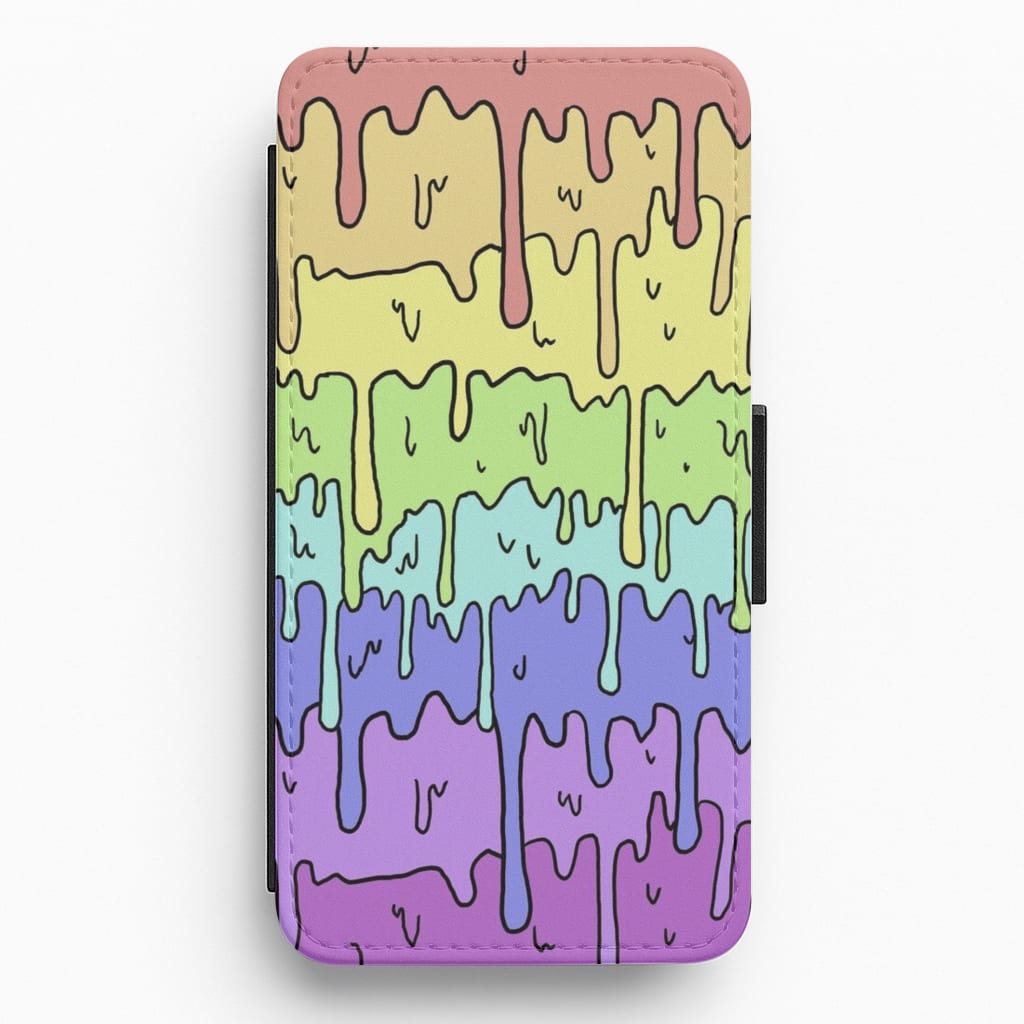Dripping Rainbow Flip / Wallet Phone Case