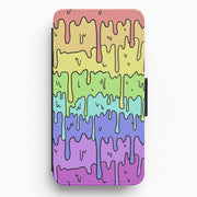 Dripping Rainbow Flip / Wallet Phone Case 1