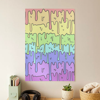 Dripping Rainbow Poster