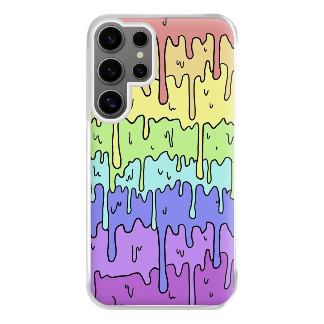 Dripping Rainbow Phone Case for Galaxy S24 Ultra