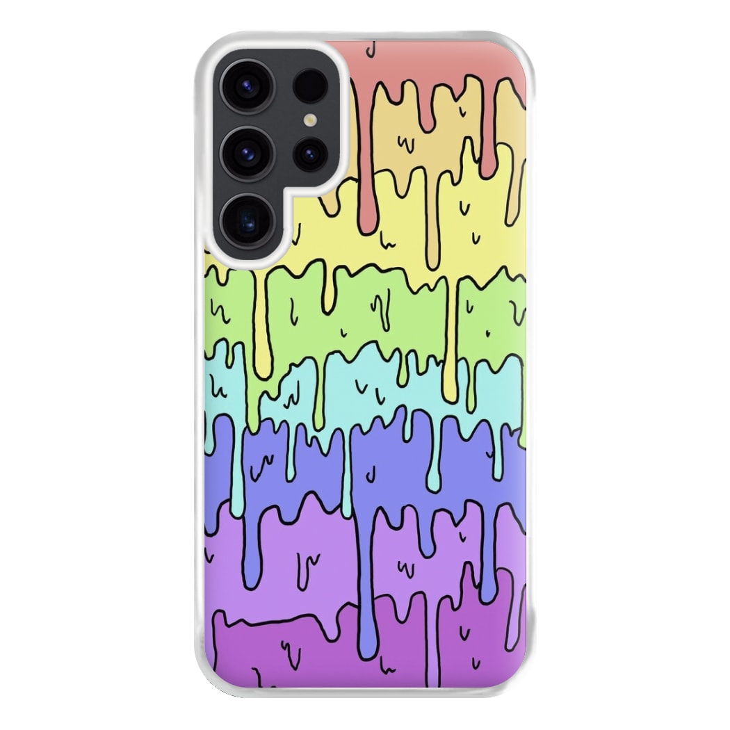 Dripping Rainbow Phone Case for Galaxy S23 Ultra