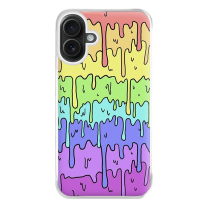 Dripping Rainbow Phone Case for iPhone 16 Plus