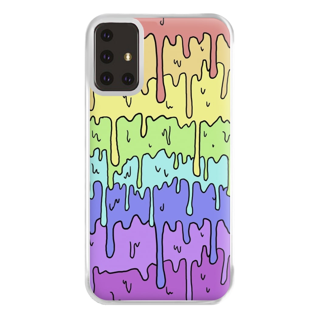 Dripping Rainbow Phone Case for Galaxy A71