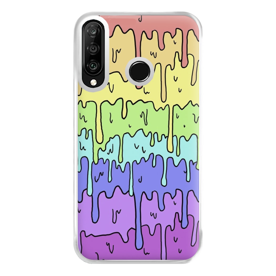 Dripping Rainbow Phone Case for Huawei P30 Lite