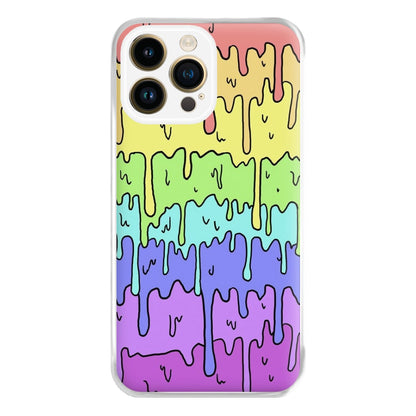 Dripping Rainbow Phone Case for iPhone 14 Pro Max