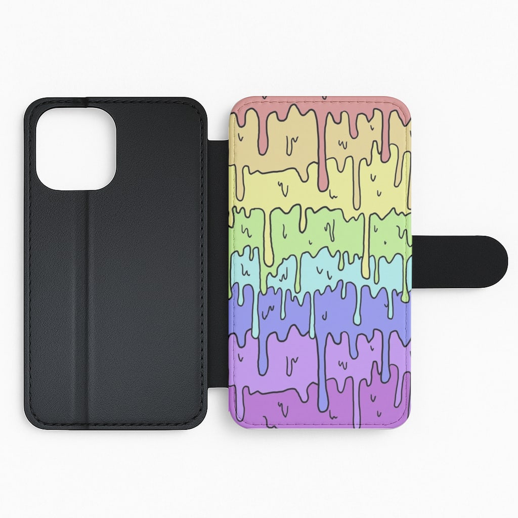 Dripping Rainbow Flip Phone Case