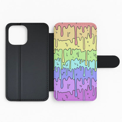 Dripping Rainbow Flip Phone Case