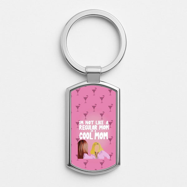 I'm A Cool Mom Silver Keyring