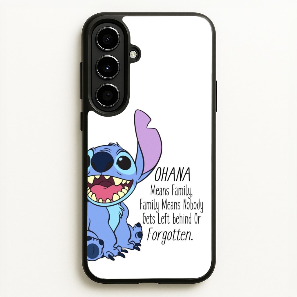 Ohana Means Family - Blue Alien  - Disney Phone Case for Galaxy A56