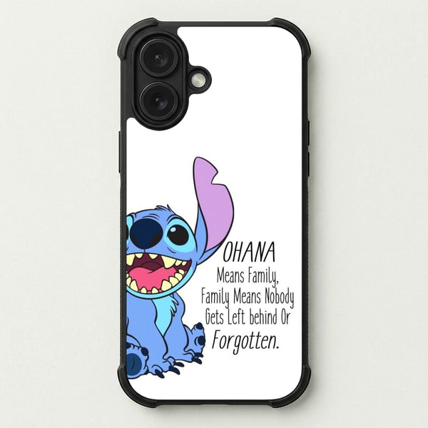 Ohana Means Family - Blue Alien Phone Case — Bumper case