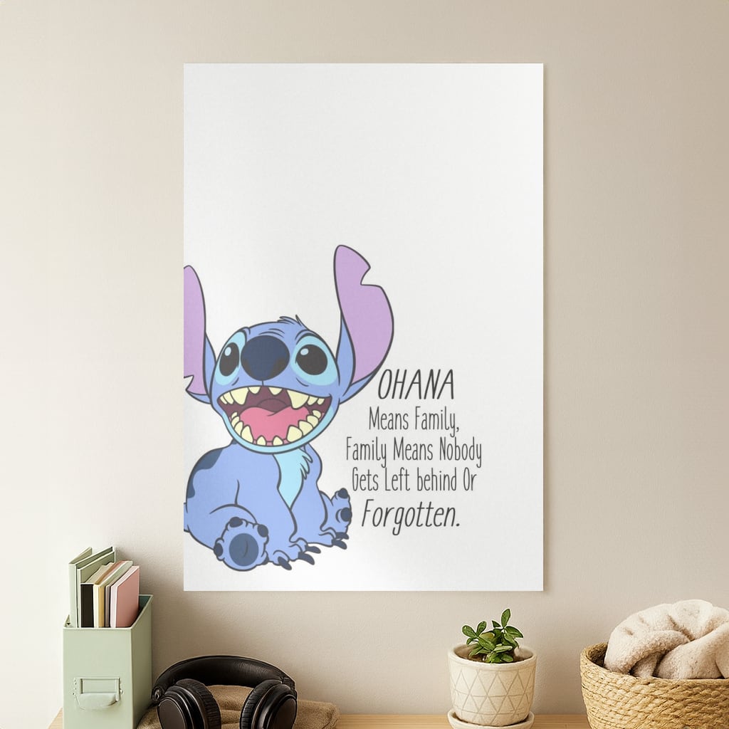 Ohana Means Family - Blue Alien Poster
