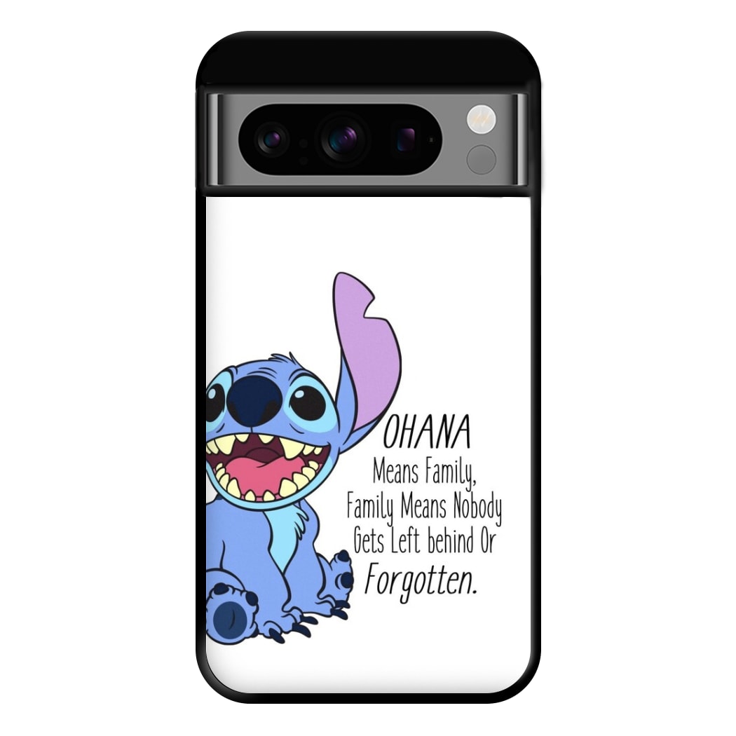 Ohana Means Family - Blue Alien Phone Case for Google Pixel 8 Pro