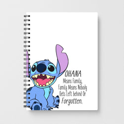 Ohana Means Family - Stitch Notebook