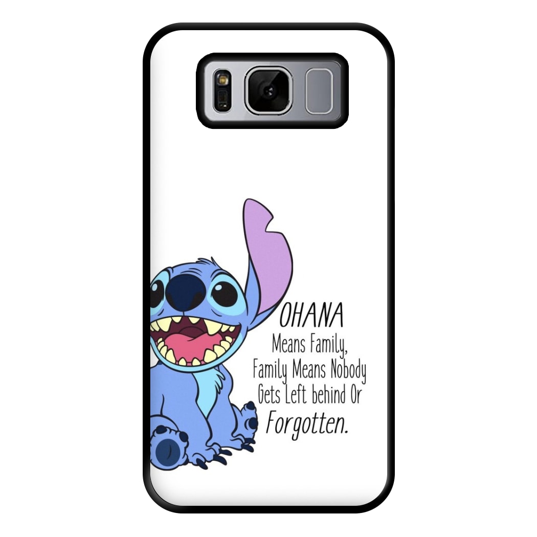 Ohana Means Family - Blue Alien Phone Case for Galaxy S8 Plus