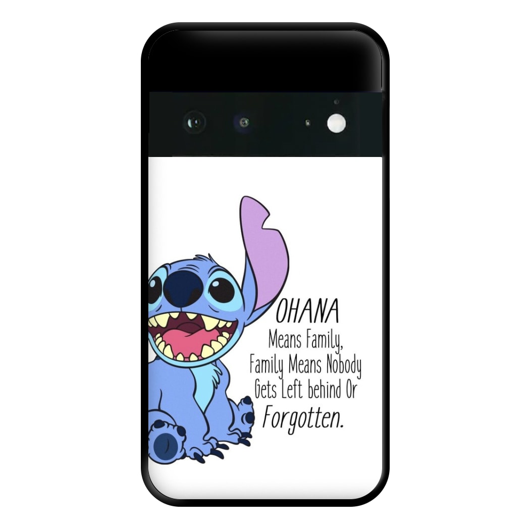 Ohana Means Family - Blue Alien Phone Case for Google Pixel 6a