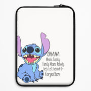Ohana Means Family - Blue Alien Laptop Sleeve 1