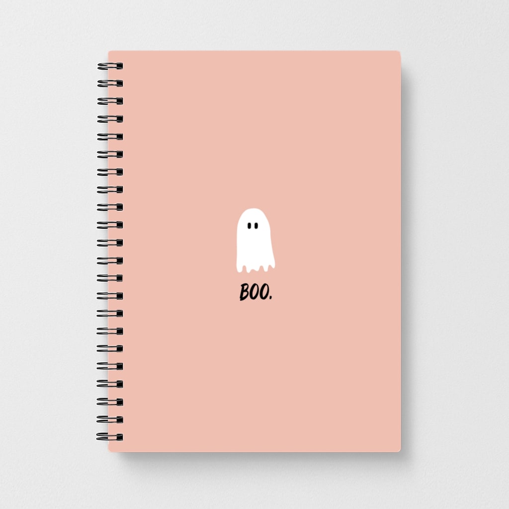 Boo - Ghost Halloween Notebook