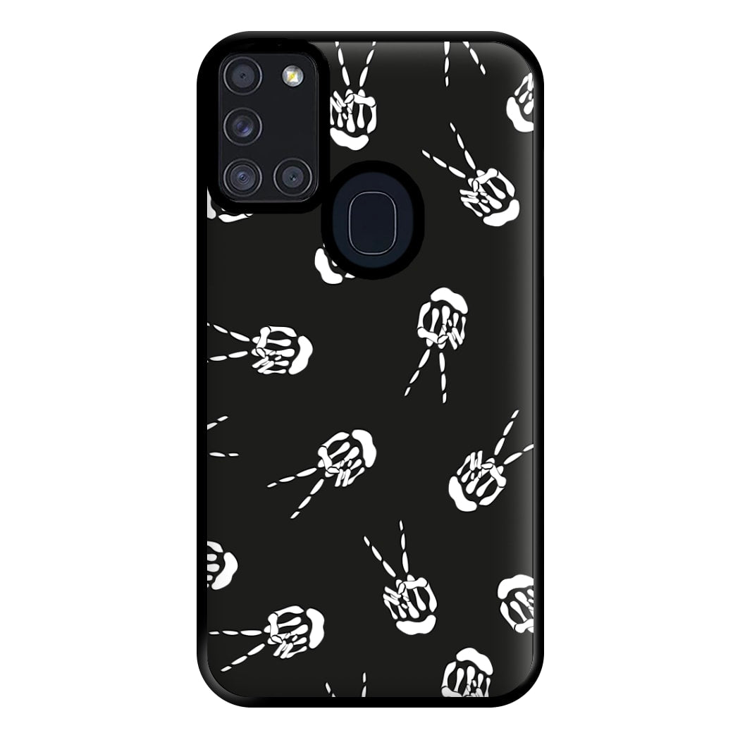 Skeleton Fingers - Halloween Phone Case for Galaxy A21s