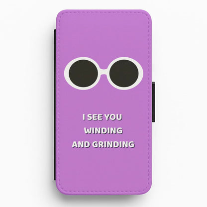 I See You Winding And Grinding - Willy Wonka TikTok Flip / Wallet Phone Case