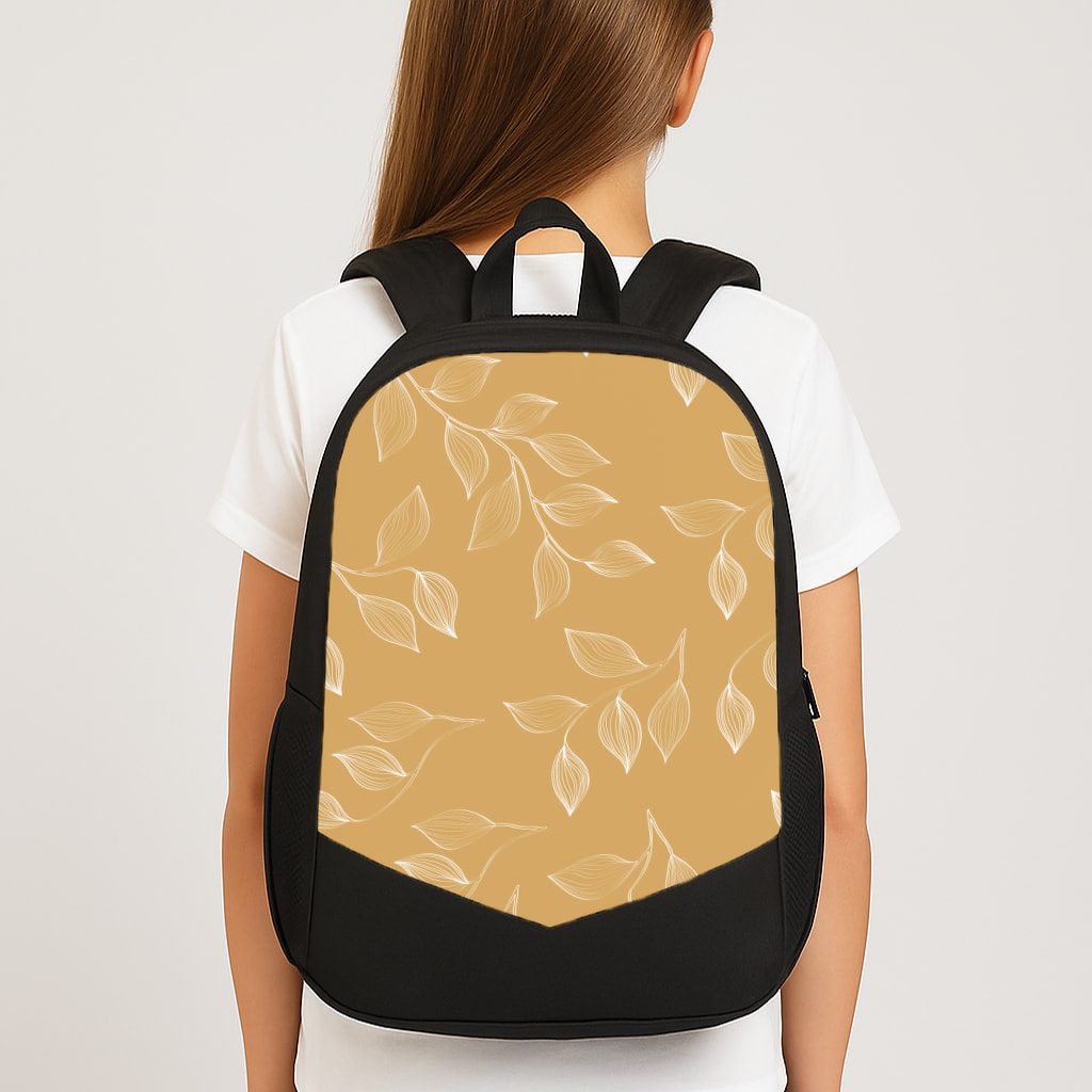 Autumn Leaf Pattern Large School Bag