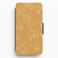 Autumn Leaf Pattern Flip / Wallet Phone Case
