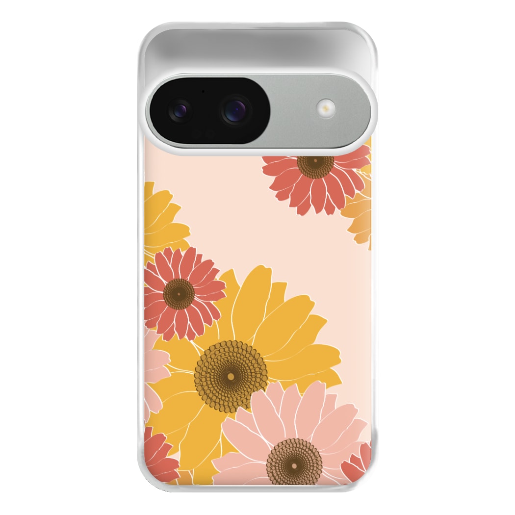 Sunflower Floral Pattern Phone Case for Google Pixel 9 / 9 Pro