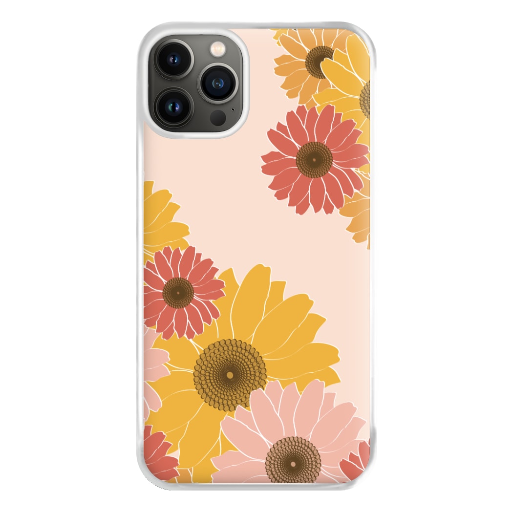 Sunflower Floral Pattern Phone Case for iPhone 13