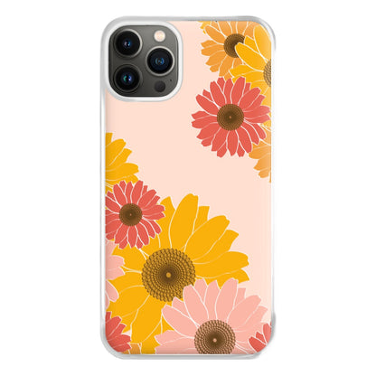 Sunflower Floral Pattern Phone Case for iPhone 13