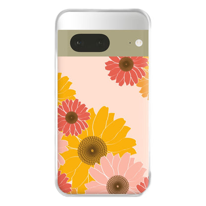 Sunflower Floral Pattern Phone Case for Google Pixel 7a