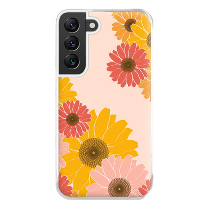 Sunflower Floral Pattern Phone Case for Galaxy S22 Plus