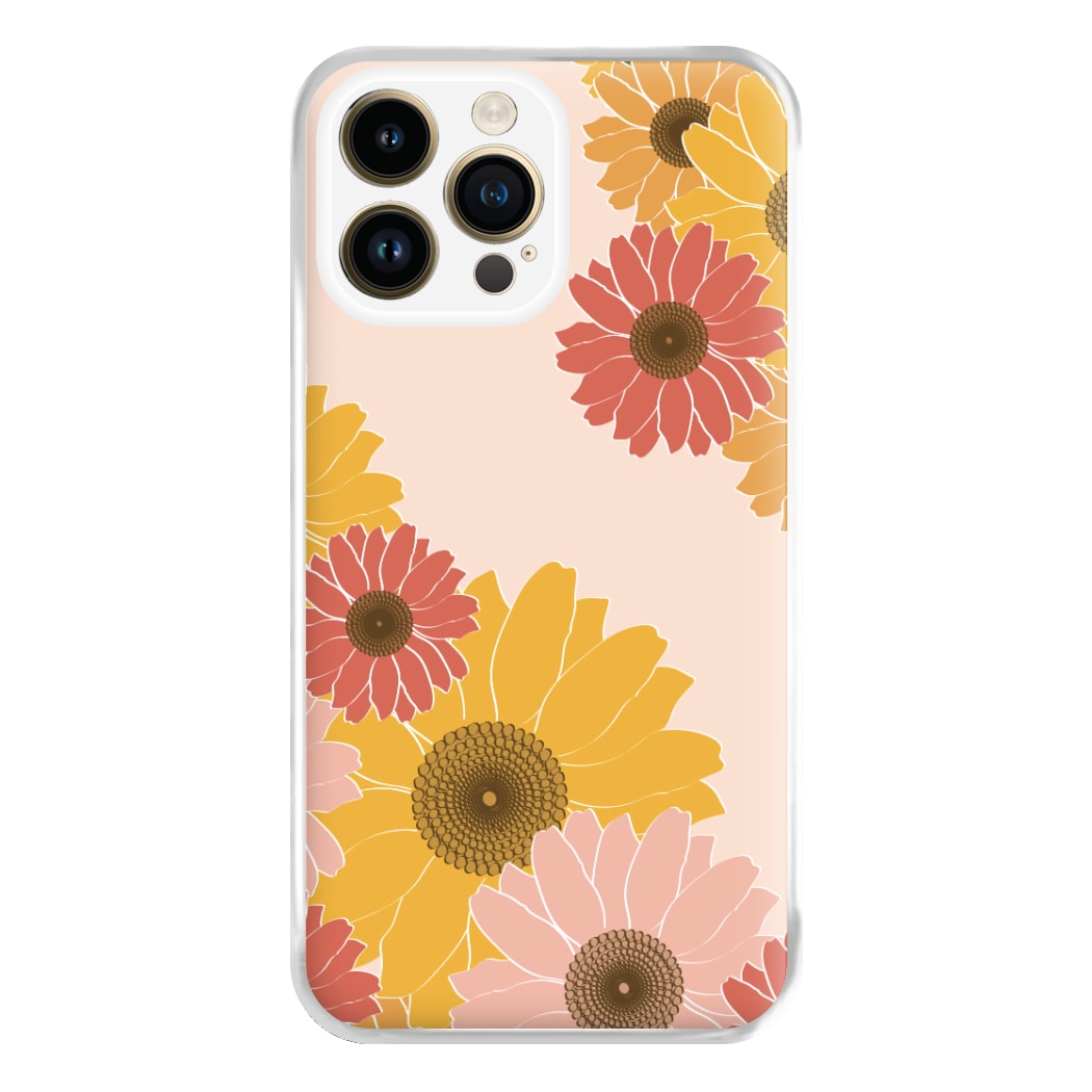 Sunflower Floral Pattern Phone Case for iPhone 14 Pro Max