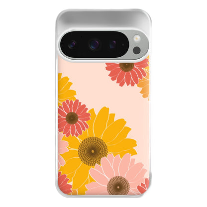 Sunflower Floral Pattern Phone Case for Google Pixel 9 Pro XL