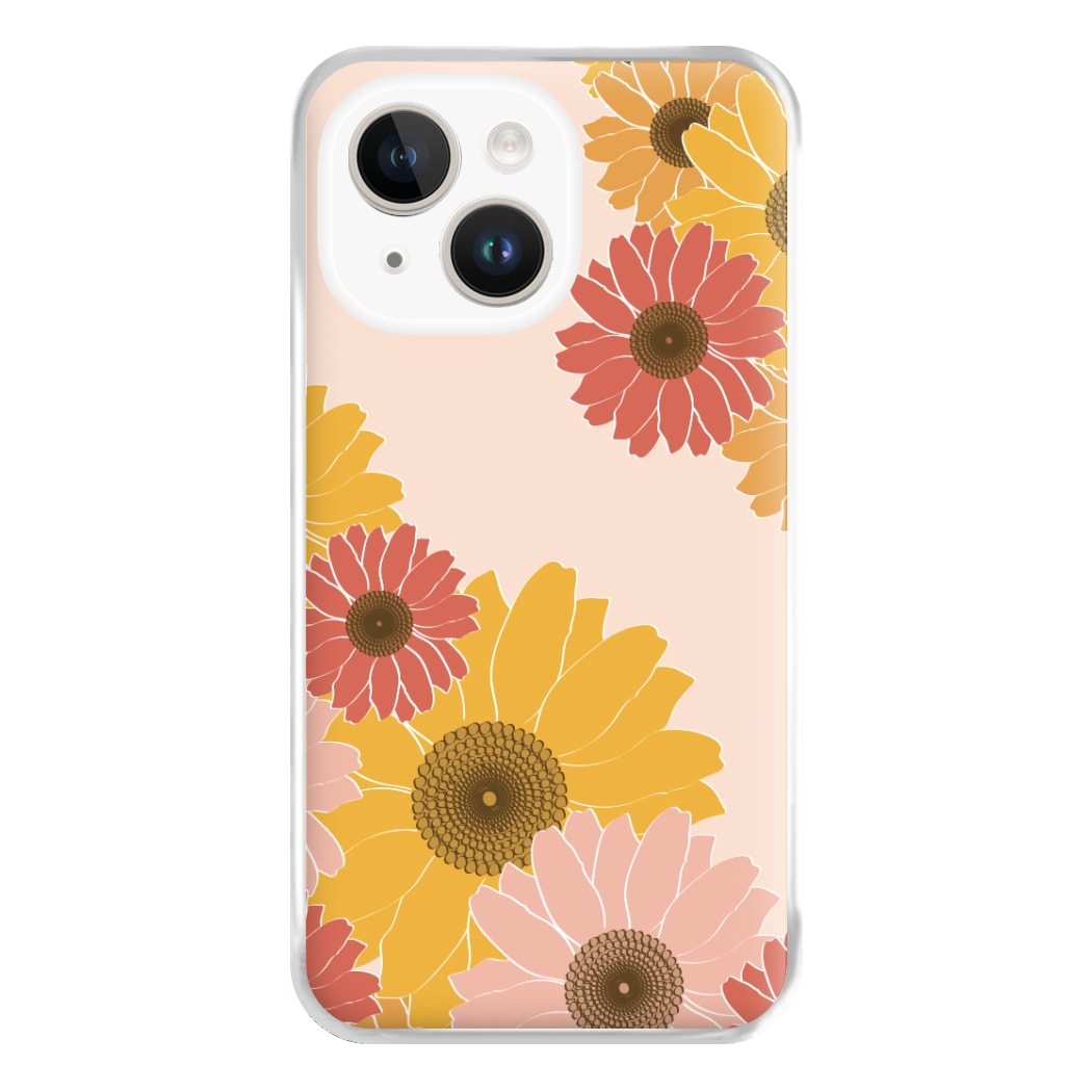 Sunflower Floral Pattern Phone Case for iPhone 14 Plus