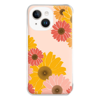 Sunflower Floral Pattern Phone Case for iPhone 14 Plus