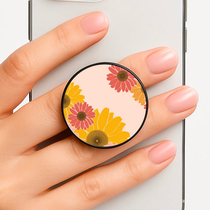 Sunflower Floral Pattern Phone Grip