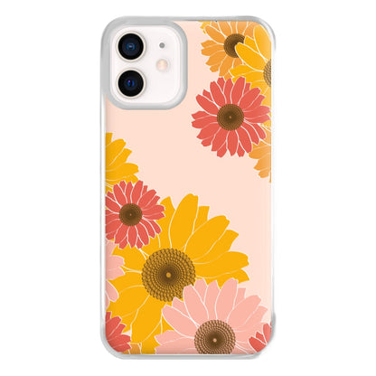 Sunflower Floral Pattern Phone Case for iPhone 13 Mini