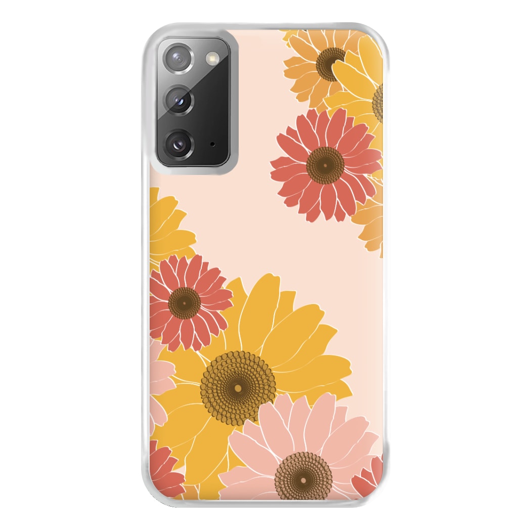 Sunflower Floral Pattern Phone Case for Galaxy Note 20 Ultra