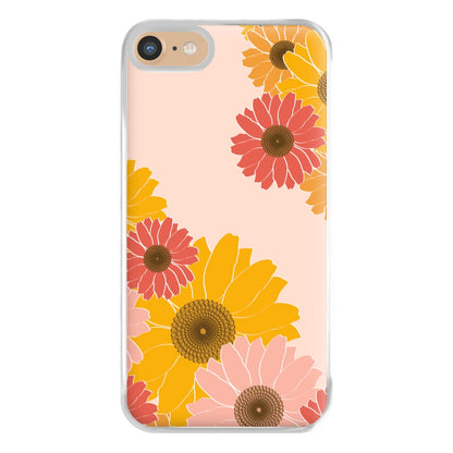 Sunflower Floral Pattern Phone Case for iPhone 6 / 7 / 8 / SE