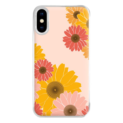 Sunflower Floral Pattern Phone Case for iPhone XS Max