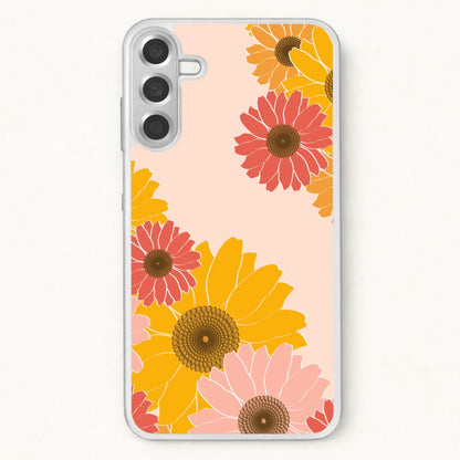 Sunflower Floral Pattern Phone Case for Galaxy A17