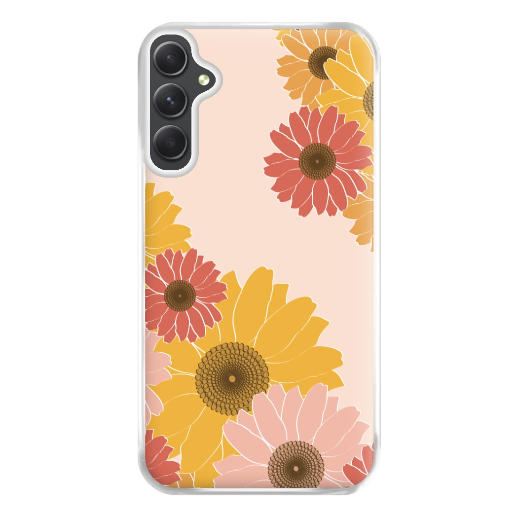 Sunflower Floral Pattern Phone Case for Galaxy A14