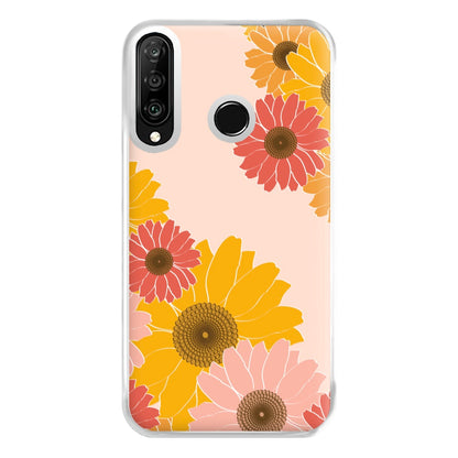 Sunflower Floral Pattern Phone Case for Huawei P30 Lite