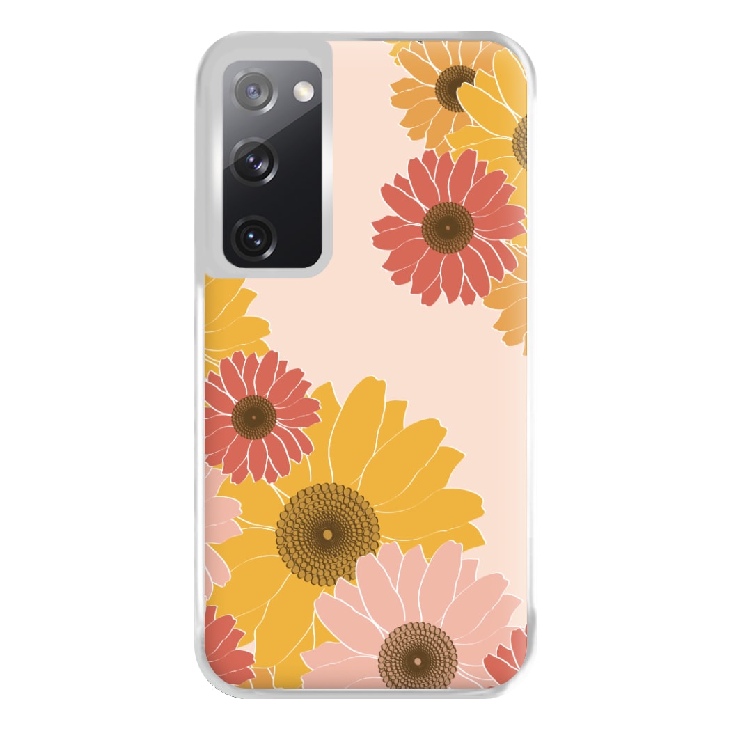 Sunflower Floral Pattern Phone Case for Galaxy S20FE