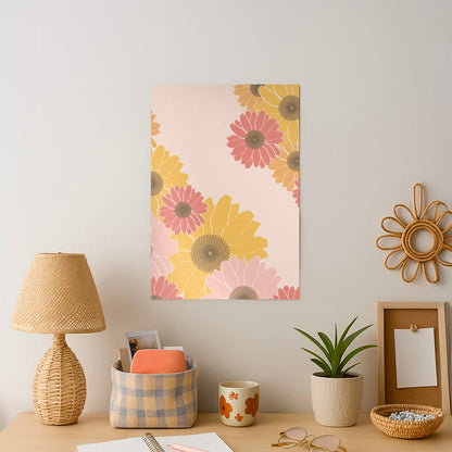 Sunflower Floral Pattern Art Print