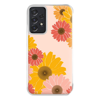 Sunflower Floral Pattern Phone Case for Galaxy A52 / A52s