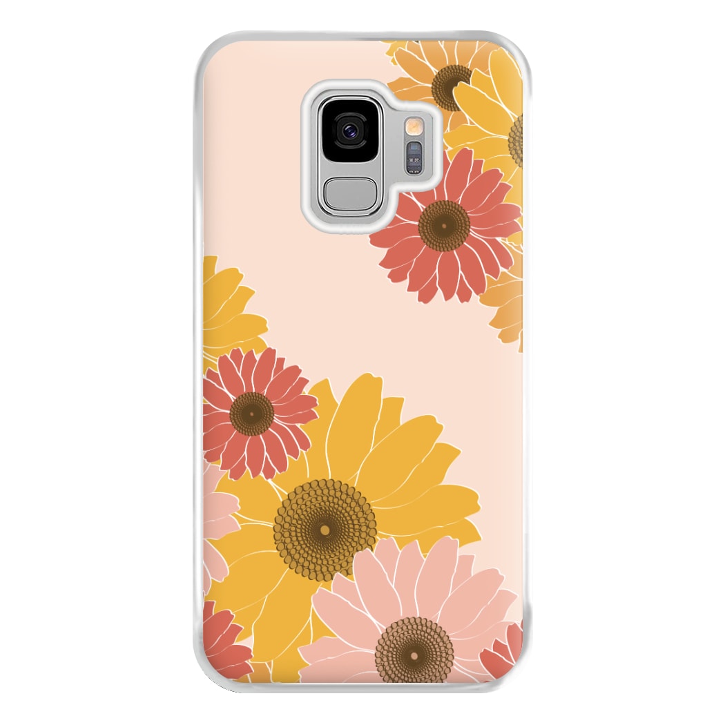 Sunflower Floral Pattern Phone Case for Galaxy S9 Plus