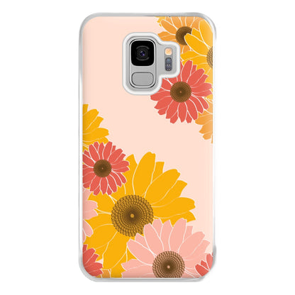 Sunflower Floral Pattern Phone Case for Galaxy S9 Plus