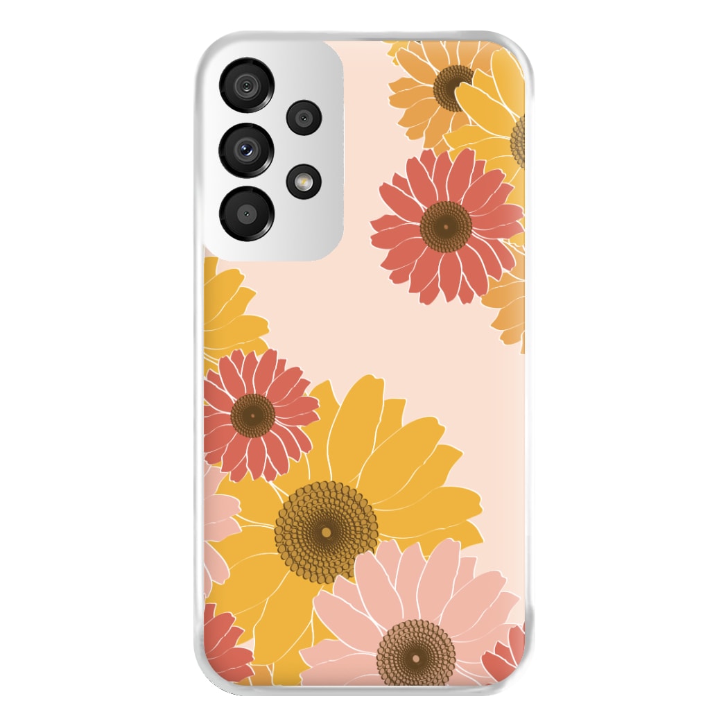 Sunflower Floral Pattern Phone Case for Galaxy A33