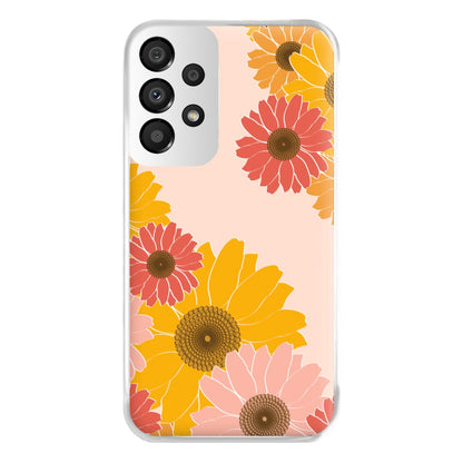 Sunflower Floral Pattern Phone Case for Galaxy A33