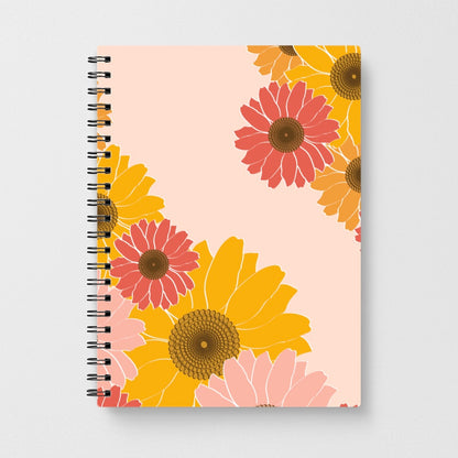 Sunflower Floral Pattern Notebook